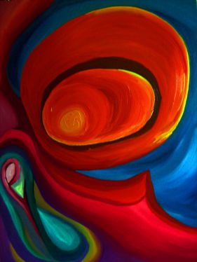  Rullende hat. 80x60cm. olie pris. 3.500,- Peter Hansen